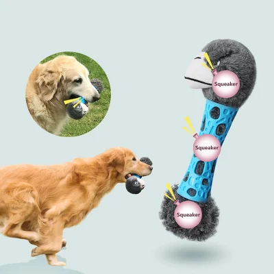 Hot Selling Eco Friendly Durable Teeth Cleaning Squeaky Chew Dog Plush Toys Pet Chew Toys