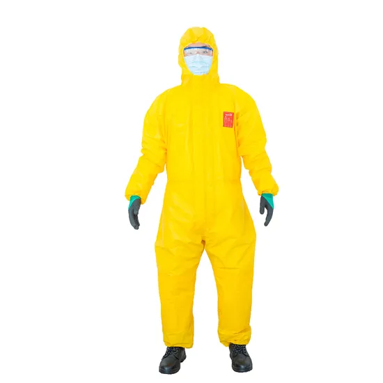 Type 3 Anti Acid Chemical Protective Clothing Industrial Oil Tank Cleaning Anti Static PPE Suits Overall 