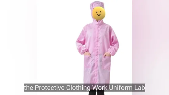 Protective Clothing Work Uniform Lab Coat for Cleaning Room Workwear Dress 