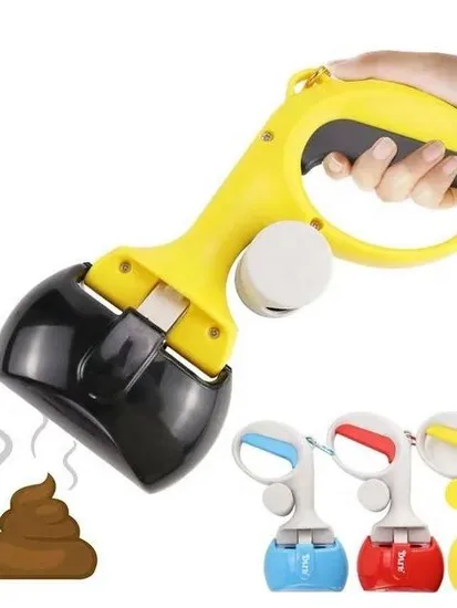 OEM Cosas PARA Perros Portable Dog Pooper Scooper Handle Waste Picker Cleaning Tools Articles Pour Chie Pet Poop Scooper 